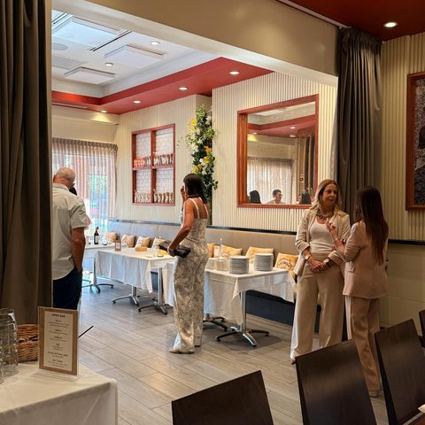 Guests arriving for a private event at Salumeria 104 Weston