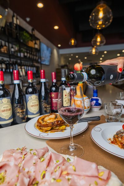 Baci e Abbracci tasting flight at Salumeria 104