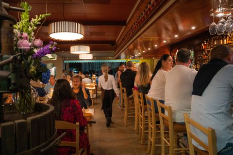 The Winter Room at Salumeria 104 Atlantic Beach set with long tables