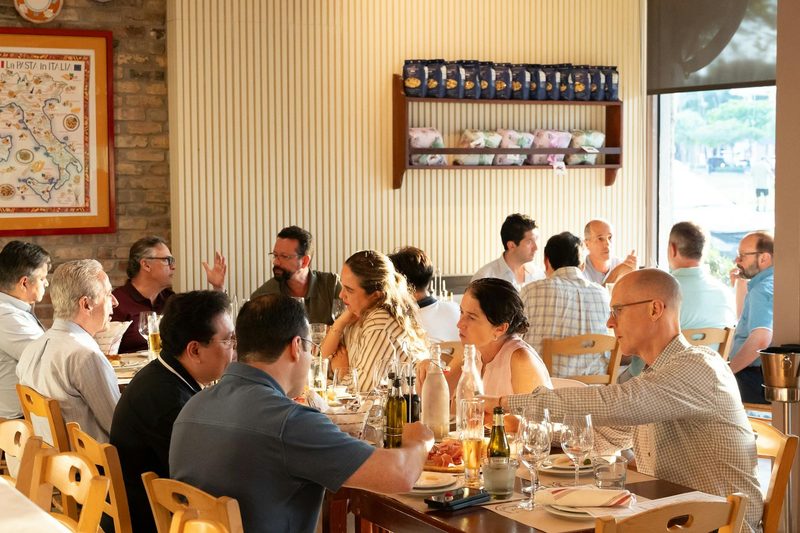 A private dinner in the dining room at Salumeria 104 Midtown