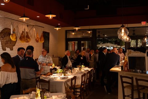 The Main Room at Salumeria 104 Coral Gables during a private dinner
